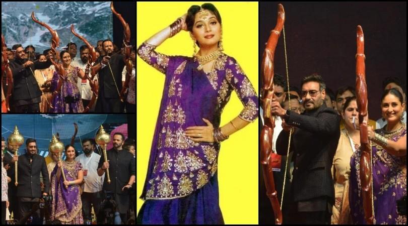 'Bebo copied Madhuri Dixit's HAHK's outfit': Fans notice as Ajay Devgn, Rohit Shetty, and Kareena Kapoor Khan perform Ravan Dahan at Lav Kush Ramlila in Delhi 'Bebo copied Madhuri Dixit's HAHK's outfit': Fans notice as Ajay Devgn, Rohit Shetty, and Kareena Kapoor Khan perform Ravan Dahan at Lav Kush Ramlila in Delhi