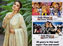 Raveena Tandon celebrates 26 years of 'Bade Miyan Chote Miyan'