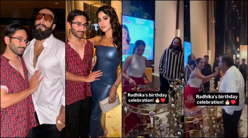 Akash Ambani refuses to eat cake as Radhika Merchant celebrated her birthday with Orry, Ranveer Singh, Janhvi Kapoor and family Akash Ambani refuses to eat cake as Radhika Merchant celebrated her birthday with Orry, Ranveer Singh, Janhvi Kapoor and family