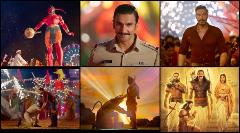 Ranveer Singh touches Ajay Devgn's feet in Jai Bajrangbali song; fans say 'Singham Again shows better Ramayana than Om Raut's Adipurush' Ranveer Singh touches Ajay Devgn's feet in Jai Bajrangbali song; fans say 'Singham Again shows better Ramayana than Om Raut's Adipurush'