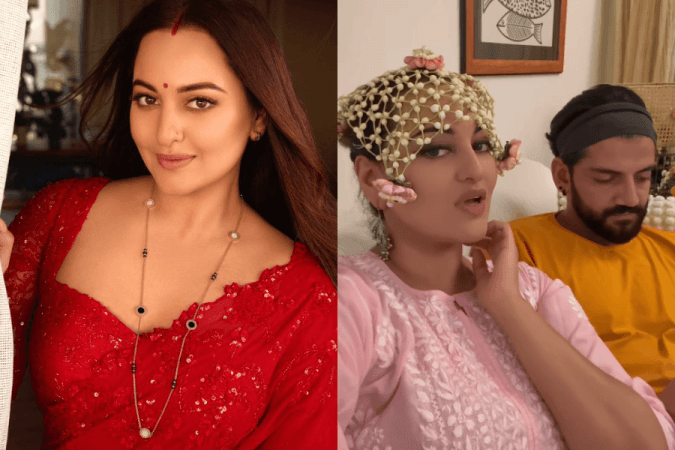 Sonakshi Sinha and Zaheer Iqbal Karwa Chauth Sonakshi Sinha and Zaheer Iqbal Karwa Chauth
