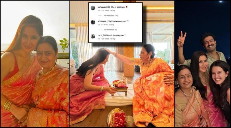 'Is there any pregnancy announcement?: Fans ask as Katrina Kaif touches mother-in-law's feet; celebrates Karwa Chauth with Vicky Kaushal and family 'Is there any pregnancy announcement?: Fans ask as Katrina Kaif touches mother-in-law's feet; celebrates Karwa Chauth with Vicky Kaushal and family