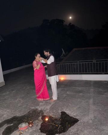 Vikrant Massey and Sheetal Thakur celebrate Karwa Chauth