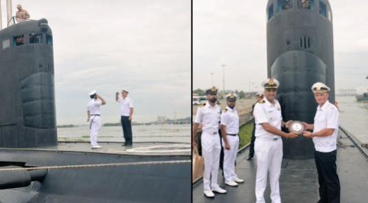 Russian submarine Ufa receives warm welcome at Kochi port Russian submarine Ufa receives warm welcome at Kochi port