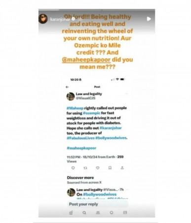 Karan Johar breaks silence on dramatic weight loss, rumours of using Ozempic after Maheep Kapoor's comment Karan Johar breaks silence on dramatic weight loss, rumours of using Ozempic after Maheep Kapoor's comment