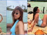 'Vulgar, awful': Nia Sharma gets brutally trolled for wearing a bold, revealing turquoise swimsuit for beach getaway