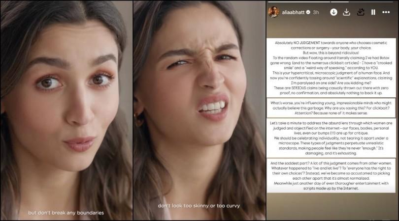 'I'm paralysed on one side? Botox gone wrong': Angry Alia Bhatt slams media portals, posts claiming she makes wired faces after failed cosmetic surgery 'I'm paralysed on one side? Botox gone wrong': Angry Alia Bhatt slams media portals, posts claiming she makes wired faces after failed cosmetic surgery