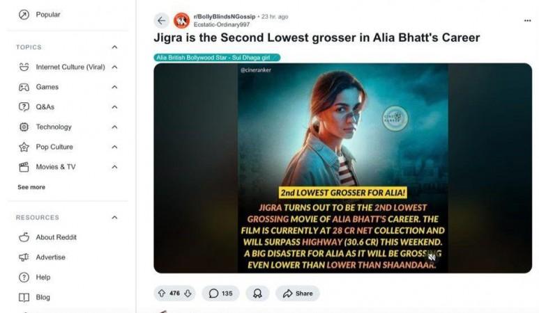 This Reddit post has been getting quite a lot of traction for analysing Alia's attitude after the release of the film. Alia-jigra