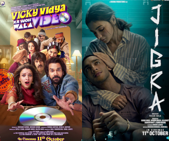 Both the films were released on October 11. Jigra vs VVKWV
