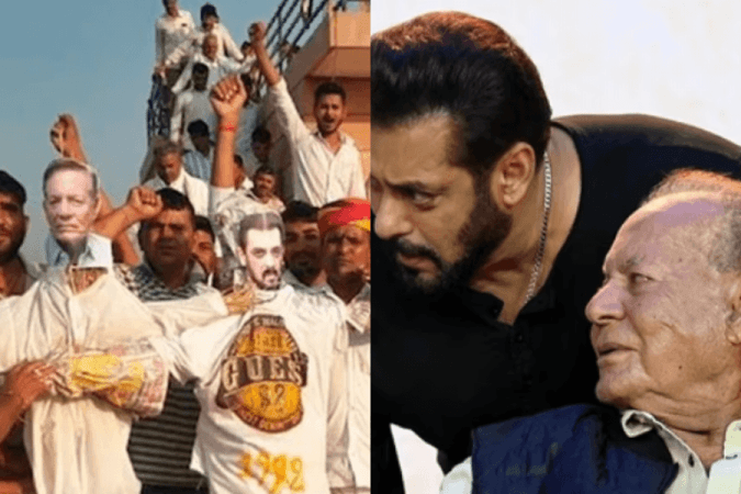 Salman Khan, Salim Khan effigies burnt Salman Khan, Salim Khan effigies burnt