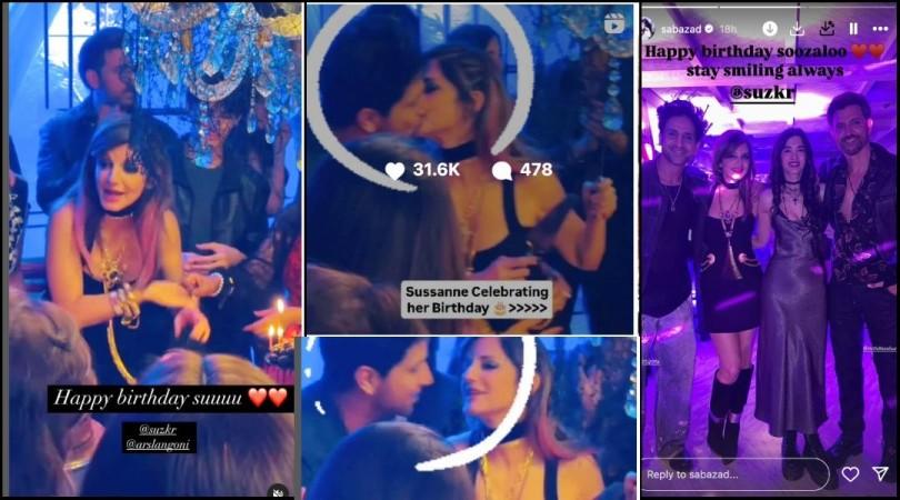 'Shameful, disgusting': Sussanne Khan's lip lock with BF Arslan Goni in front of ex-husband Hrithik Roshan at her birthday party irks netizens 'Shameful, disgusting': Sussanne Khan's lip lock with BF Arslan Goni in front of ex-husband Hrithik Roshan at her birthday party irks netizens