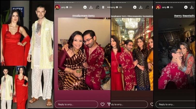 Hardik Pandya's ex-wife Natasa poses with Alex; Orry adds sparkle to Diwali bash with Swara Bhasker, Neetu Kapoor among others [Inside pics]