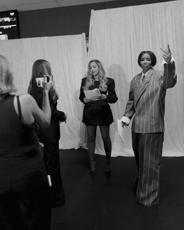 Beyoncé also shared a bts picture of her getting ready for the speech. beyonce