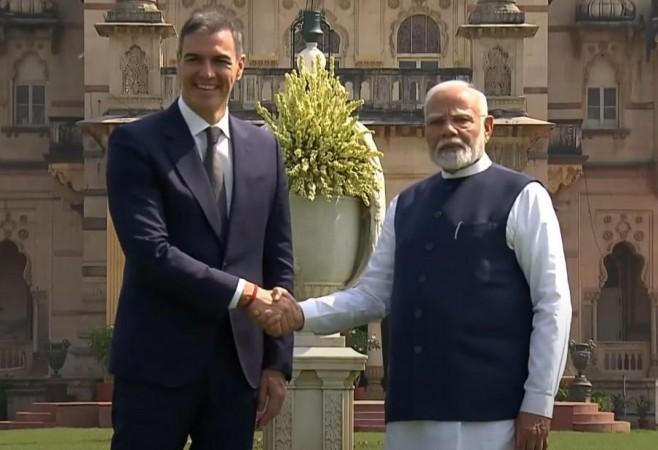 PM Modi, Spanish Prez pledge to enhance partnership in bilateral talks, held at Laxmi Vilas Palace