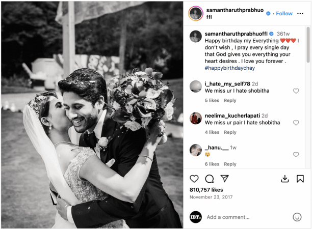 'I pray God gives you everything your heart desires': Samantha keeps loved-up pic with Naga on IG; despite Chaitanya deleting their pictures from social media 'I pray God gives you everything your heart desires': Samantha keeps loved-up pic with Naga on IG; despite Chaitanya deleting their pictures from social media
