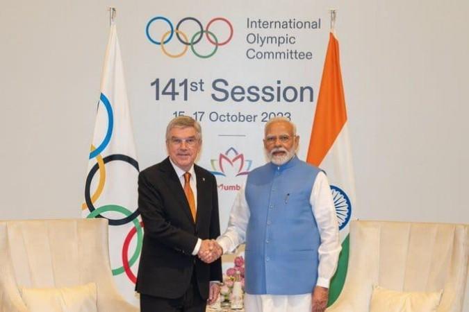 At inauguration of IOC session, PM Modi confirms India's desire to host 2036 Olympic Games At inauguration of IOC session, PM Modi confirms India's desire to host 2036 Olympic Games