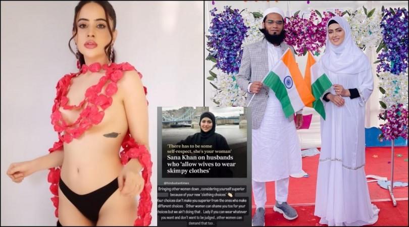 'Bringing other women down': Uorfi Javed calls out Sana Khan for shaming women wearing revealing outfits