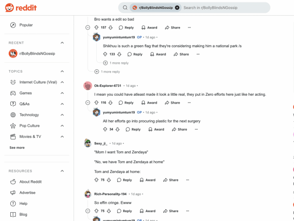 This is what the comment section of the viral video looks like. Janhvi, Shikhar- Tom, Zendaya