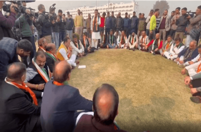 BJP MLAs holding parallel assembly in Srinagar BJP MLAs
