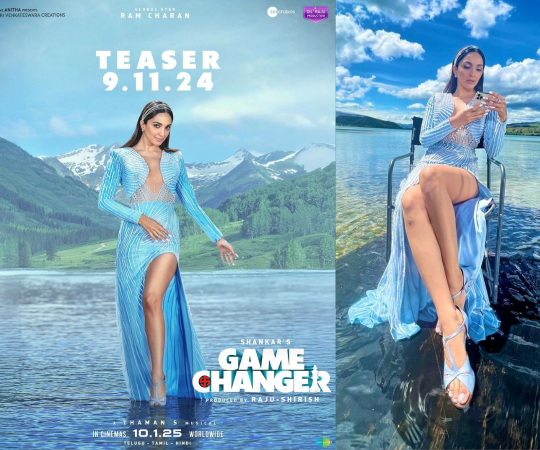 Kiara shared the poster as well as a BTS shot. kiara advani-game changer