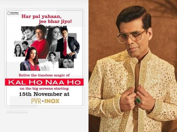 Karan Johar responds to 'Kal Ho Naa Ho' re-release in theatres Karan Johar responds to 'Kal Ho Naa Ho' re-release in theatres