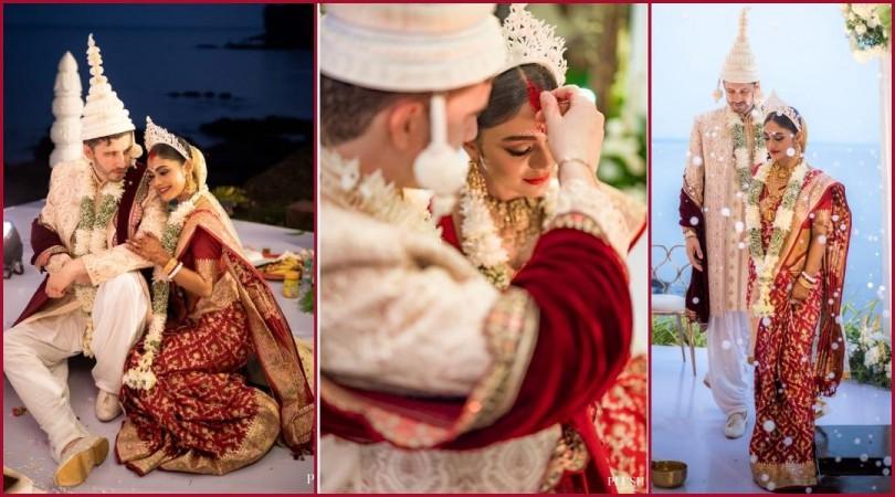 Bigg Boss 16-fame Sreejita De and Michael Blohm-Pape exchange wedding vows in dreamy Bengali ceremony [Inside Pics]