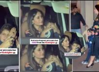 'Insensitive, shameful media': Kareena Kapoor shuts Jeh shuts eyes as he gets irritated with camera flashlights; Netizens call out paps for their behaviour