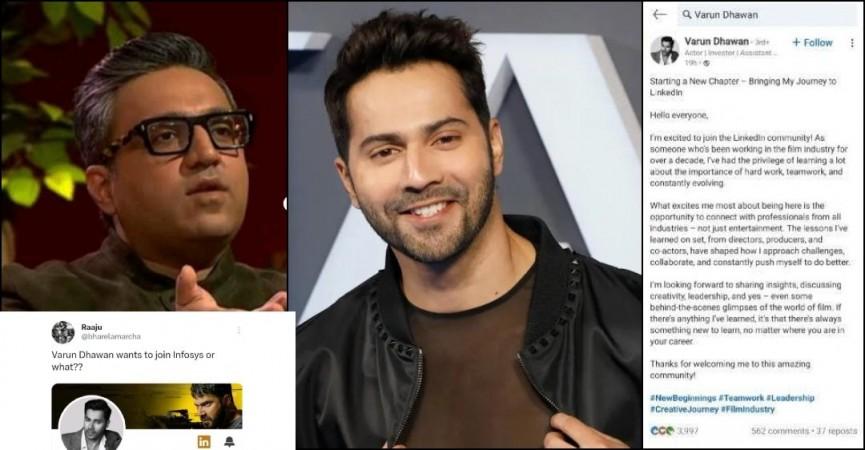 Varun Dhawan creates his LinkedIn profile; his professional bio is unmissable; fans say, 'is he looking for off-campus placements ' Varun Dhawan creates his LinkedIn profile; his professional bio is unmissable; fans say, 'is he looking for off-campus placements '