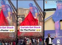 'Copying South movie promotional events': Varun Dhawan criticized as curtain gets stuck between 100-ft poster during Baby John event