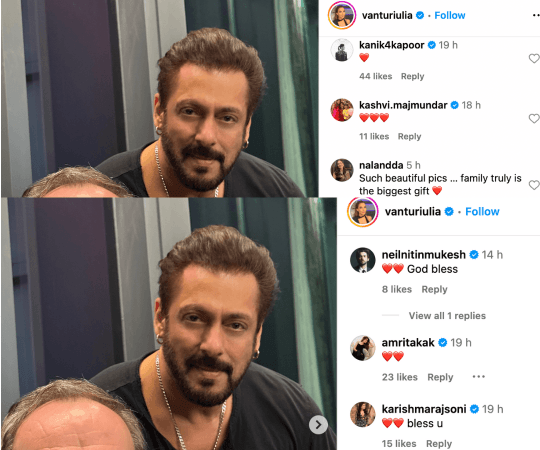 Celebrities did not miss out on extending their wishes. Salman-Iulia