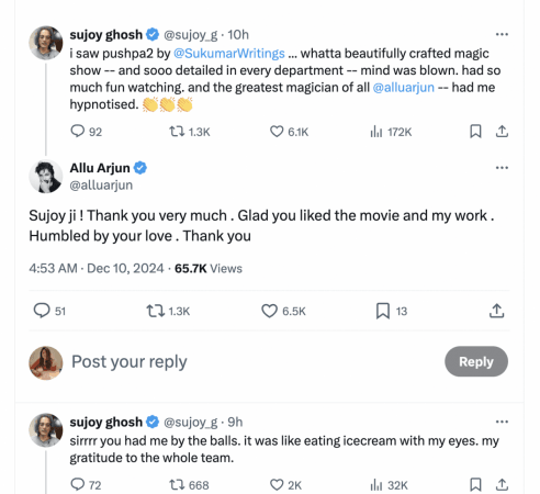 Sujoy Ghosh's honest tweet is definitely winning the internet. Sujoy Ghosh-Allu Arjun
