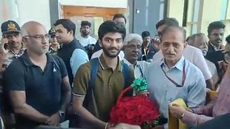 World Chess Champion Gukesh gets rousing welcome in Chennai