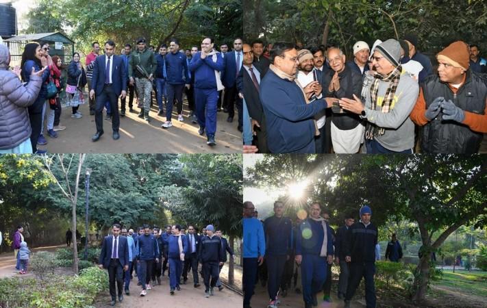 'Stay healthy, stay happy', Raj CM tells people in Jaipur park 'Stay healthy, stay happy', Raj CM tells people in Jaipur park