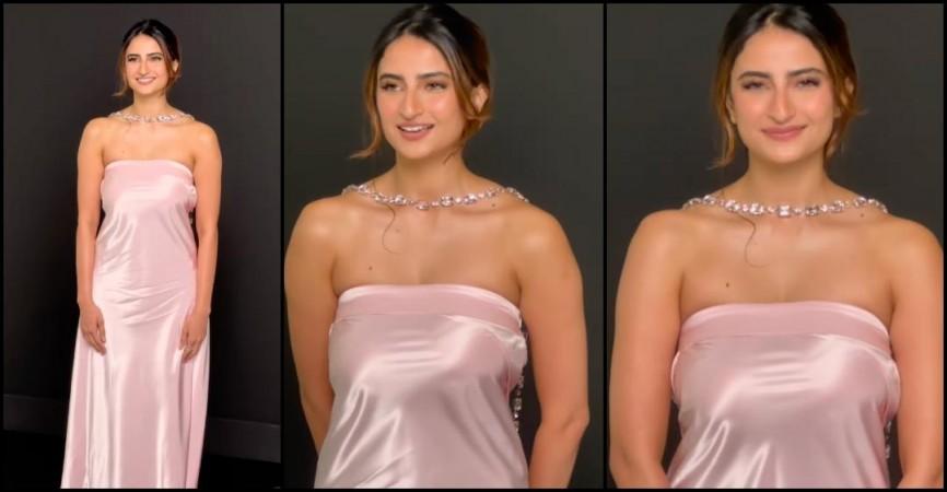 Palak Tiwari baby pink off shoulder satin gown sparks criticism Palak Tiwari baby pink off shoulder satin gown sparks criticism