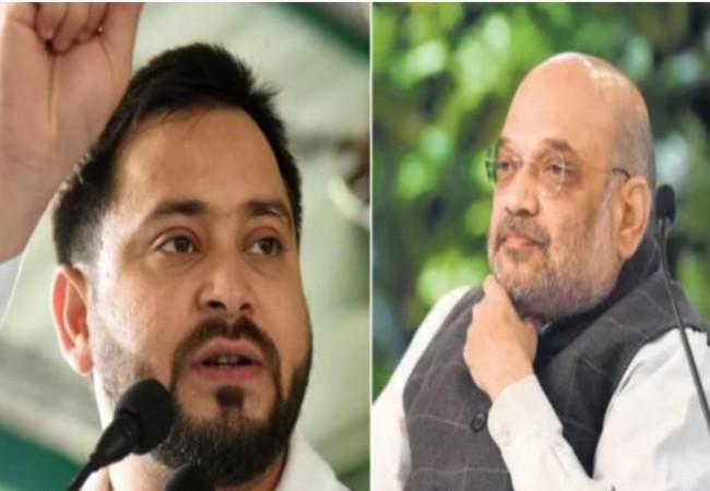 Tejashwi Yadav targets Amit Shah for Ambedkar remarks Tejashwi Yadav targets Amit Shah for Ambedkar remarks