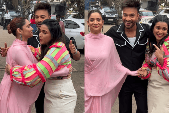 Ankita Lokhande, Vicky Jain, Mannara Chopra Ankita Lokhande, Vicky Jain, Mannara Chopra