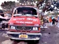 Shops gutted in MP blaze; firefighting vehicle vandalised for turning up late