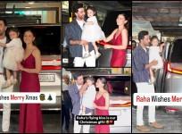 Raha says Hello, blows Kisses, wishes paps Merry Christmas; Ranbir Kapoor- Alia Bhatt adorably gush over daughter's cuteness