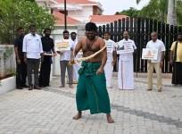 Anna University sexual assault case: TN BJP chief lashes himself in protest