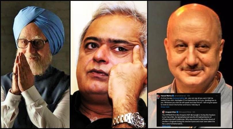 Anupam Kher slams Hansal Mehta for criticising Manmohan Singh's biopic ; Hansal says 'won't give space to trolls ..' Anupam Kher slams Hansal Mehta for criticising Manmohan Singh's biopic ; Hansal says 'won't give space to trolls ..'