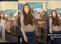 Mom-to-be Athiya Shetty flaunts baby Bump as she heads to watch Ind vs Aus match with Anushka Sharma
