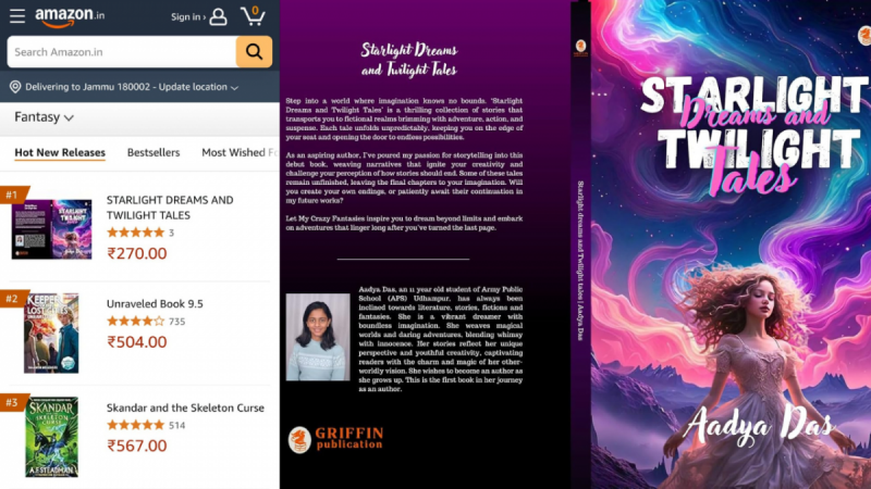 Young author Aadya Das hits #1 on Amazon fantasy bestsellers Young author Aadya Das hits #1 on Amazon fantasy bestsellers