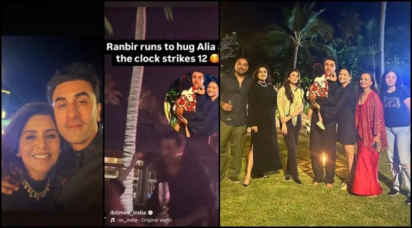 'Is that alcohol?': Ranbir Kapoor holds drink as he runs to hug Alia Bhatt at midnight during New Years's party amid claims of quitting for Ramayana [Watch]