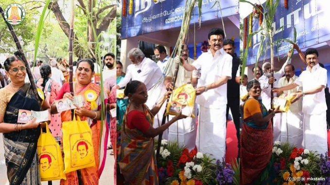 Stalin launches distribution of Pongal gift hampers