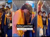 Amid breast cancer battle Hina Khan seeks blessings at Siddhivinayak temple; clicks selfies with fans; greets Chunky Panday