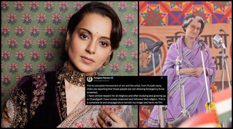 Propaganda to tarnish my image': Angry Kangana Ranaut reacts to Emergency screening ban in Punjab over SGPC's allegations of Negative Sikh portrayal Propaganda to tarnish my image': Angry Kangana Ranaut reacts to Emergency screening ban in Punjab over SGPC's allegations of Negative Sikh portrayal