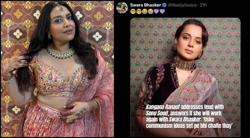 'Communism Ko Leke Uske Ideas Set Pe Bhi Chalte The': Kangana Ranaut's on working with Swara Bhasker in future; Swara laughs it off 'Communism Ko Leke Uske Ideas Set Pe Bhi Chalte The': Kangana Ranaut's on working with Swara Bhasker in future; Swara laughs it off