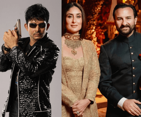 KRK makes a speculative assumption about Saif and Kareena. KRK-Saif-Kareena