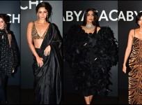 Sobhita looks sultry, Sonam Kapoor struggles to walk in voluminous feather jacket, Alia Bhatt Stuns in bold blouse saree at Sabyasachi's Show