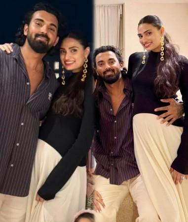 Pregnant Athiya Shetty radiates pregnancy glow as KL Rahul lovingly cradles her baby bump [Pics]